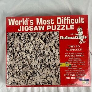 World's Most Difficult Jigsaw Puzzle Dalmatian Dog 529 Piece Double Sided Sealed